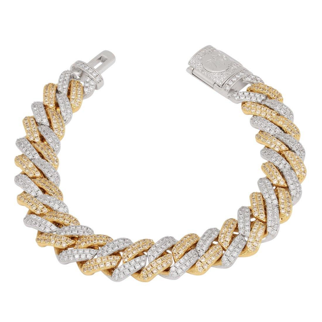 King Ice 12mm Iced Diamond Cut Miami Cuban Link Chain - 14K Gold - GOLD